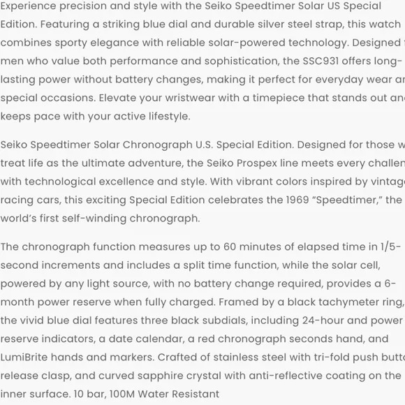 Seiko Speedtimer Solar - Picture 8 of 8